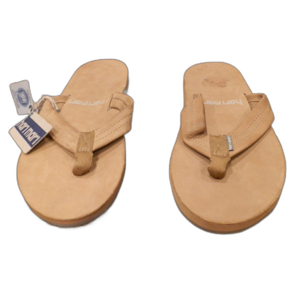 Hari Mari Tan/Olive Fields Flip Flop Shoes Men's Size 8 NWT READ FLAWS - Picture 1 of 4